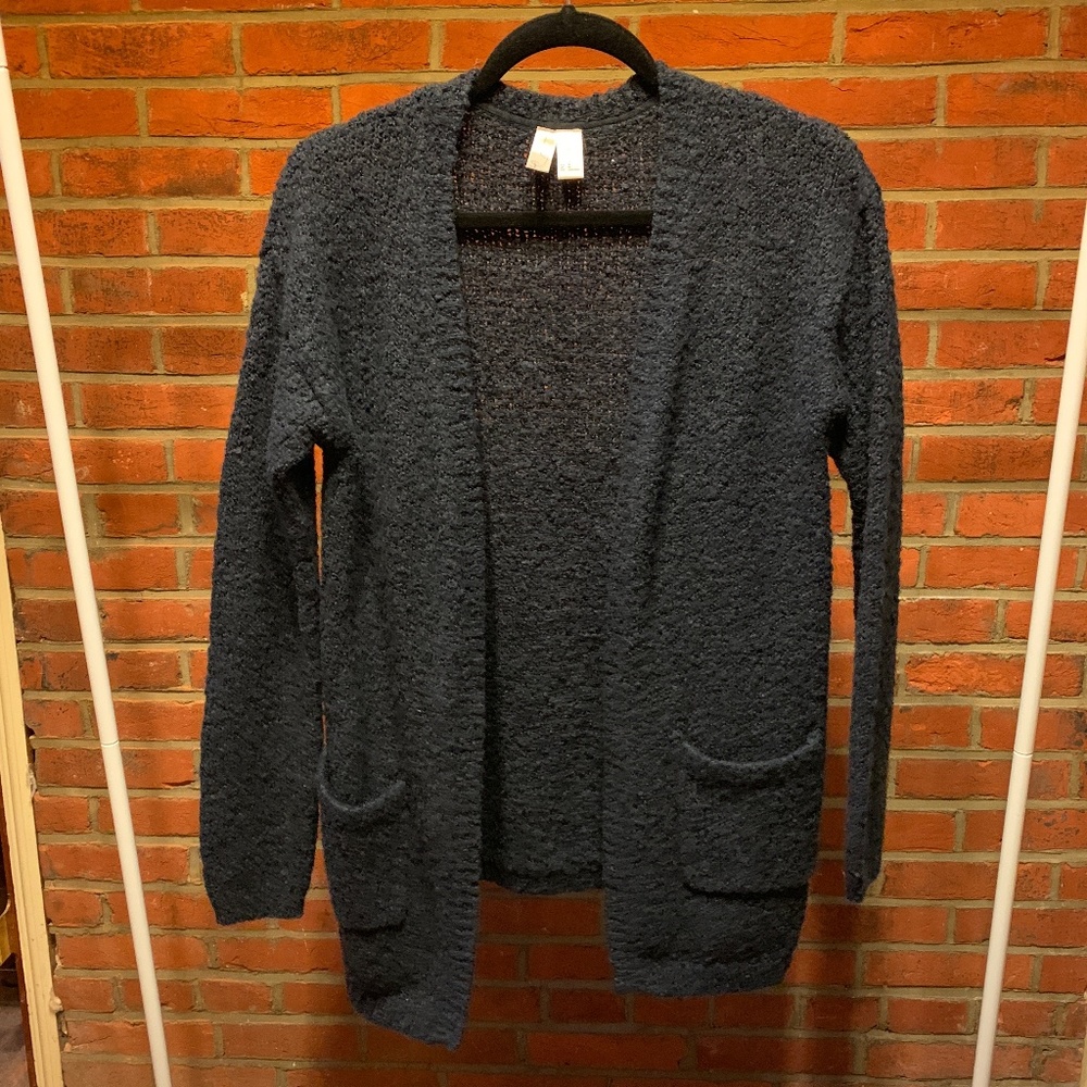 Forever 21 Chunky Navy Blue Sweater Cardigan